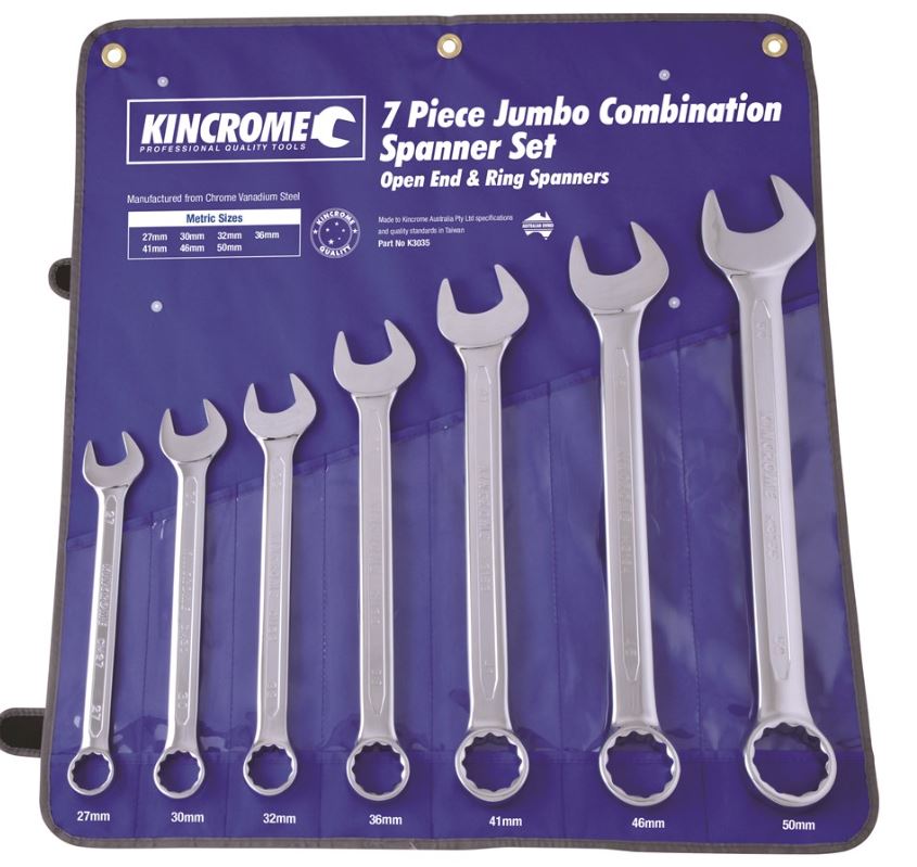 Kincrome gear spanner set deals 7 piece metric