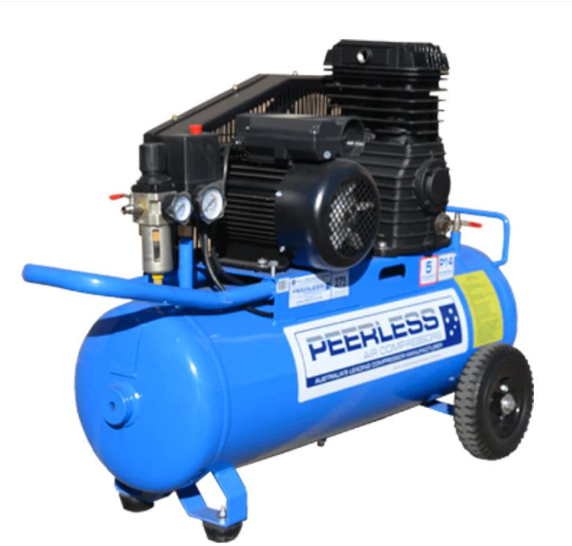 Peerless P14 Single Phase Portable Air Compressor: Belt Drive, 10Amp, 2.75HP, 275LPM 00257 Pick Up In Store Compressor Peerless Products