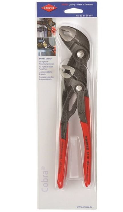 Knipex Cobra Set 2 Piece Pliers 003120V01 Plier and Cutters Knipex