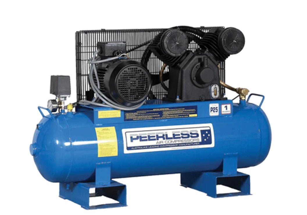 Peerless PV25 Fatboy 3 Phase 5.5HP Motor Belt Drive Air Compressor 545Lpm 00555 Pick Up In Store Compressor Peerless Products