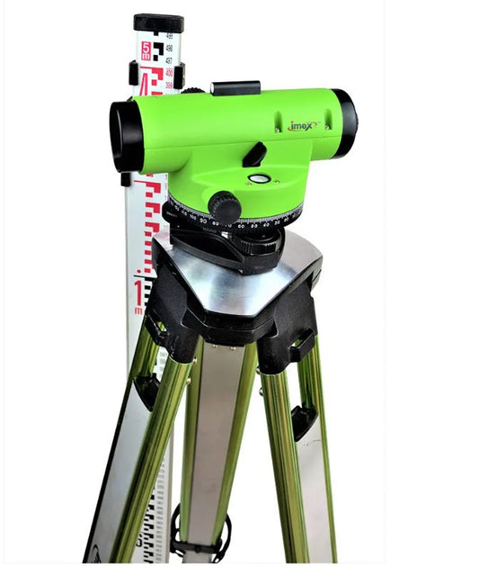 IMEX LAR 28 Magnification Auto Level With Tripod & 5m Staff 012-ILAR28S Position Partners IMEX