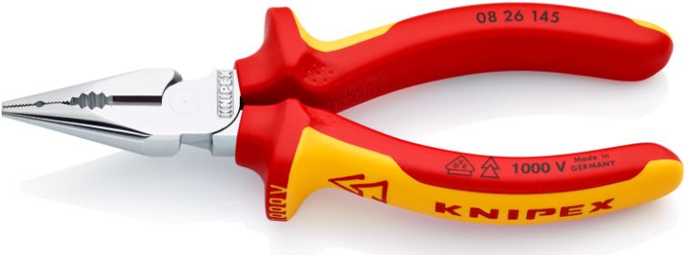 Knipex 1000V Insulated 145mm Needle-Nose Combination Pliers 0826145SB Plier and Cutters Knipex