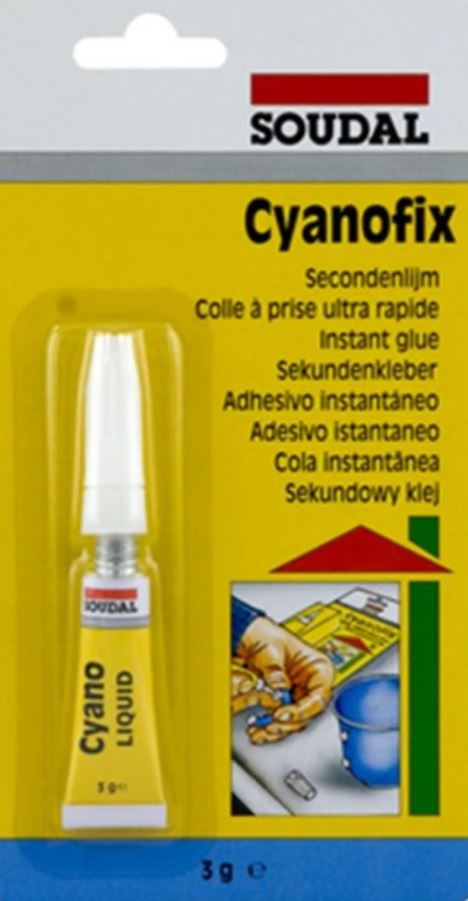 Soudal Cyanofix Liquid Blister Superglue 84A 3gm x 12 100072 Glue Soudal