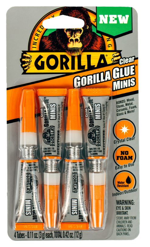 Gorilla Clear Glue Mini 3gm 4 pack Glue Gorilla Glues & Tapes