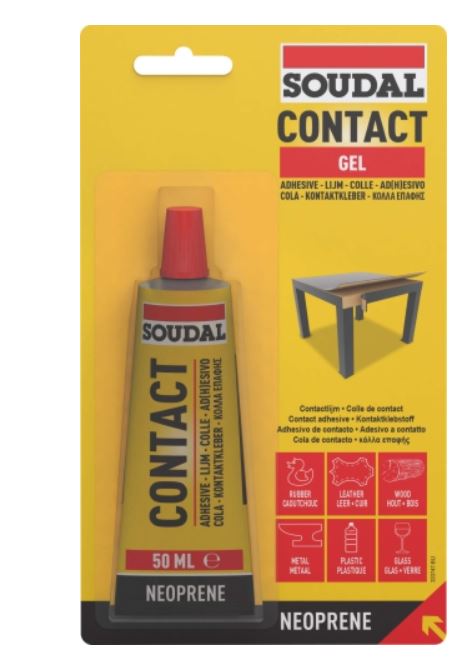 Soudal Contact Adhesive Gel Blister 50ml Amber x 12 104808 Adhesive Soudal