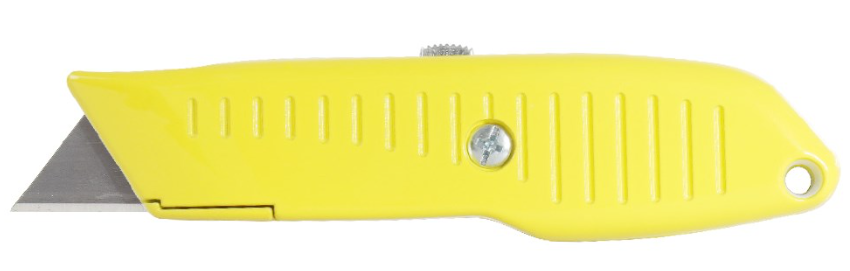 Sterling Ultra Grip Fluro Retractable Knife with 3 Blades Carded 115-1YH Knife Sterling