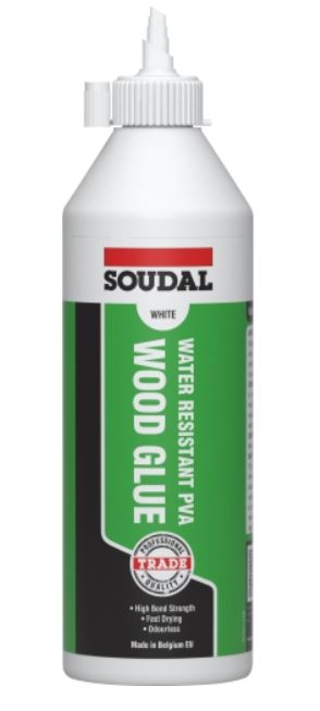 Soudal Water Resistant PVA Wood Glue White 1 Litre x 12 117245 Pick Up In Store Glue Soudal