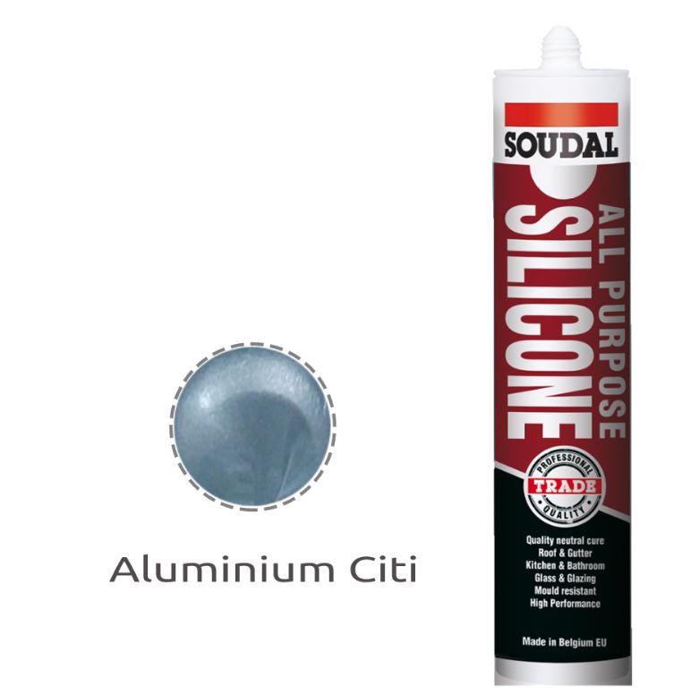 Soudal All Purpose Silicone Aluminium Colorbond Citi 300ml x 12 121660 Pick Up In Store silicone Soudal