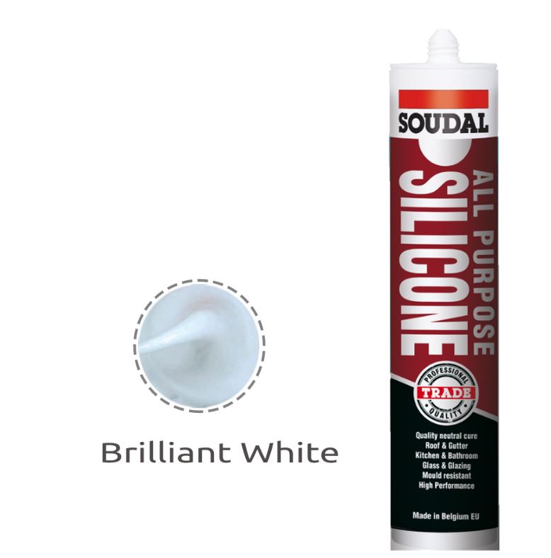 Soudal All Purpose Silicone Brilliant Colorbond White Haven 300ml x 12 121661 Pick Up In store silicone Soudal