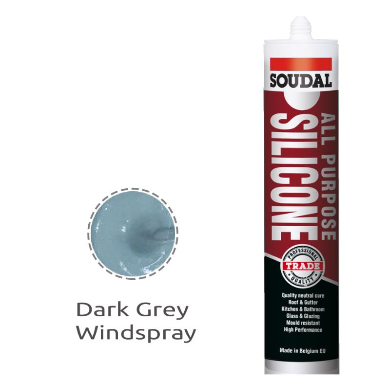 Soudal All Purpose Silicone Dark Colorbond Windspray 300ml x 12 121666 Pick Up In Store silicone Soudal