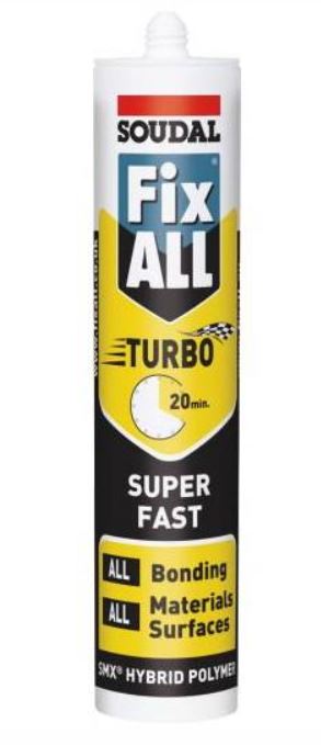 Soudal Fix ALL Turbo White 290ml x 12 122236 Pick Up in Store Adhesive Soudal