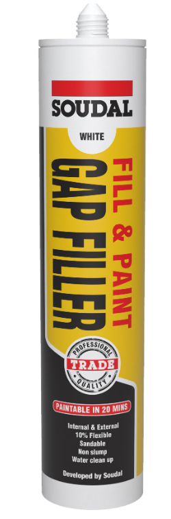 Soudal Fill & Paint Gap Filler White 300ml x 12 122394 Pick Up In Store Gap Filler Soudal