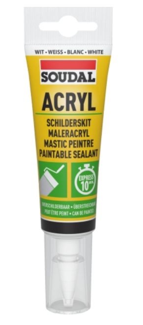 Soudal Acryl White Gap Filler 80ml White x 12 Pick Up In Store 124731 Gap Filler Soudal