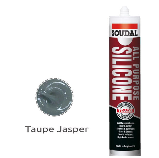 Soudal All Purpose Silicone Taupe Colorbond Jasper 300ml x 12 127786 Pick Up In Store silicone Soudal