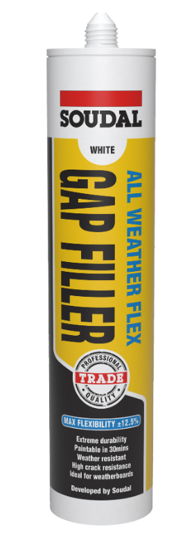 Soudal All Weather Flex Gap Filler White 300ml x 12 129181 Pick Up In Store Gap Filler Soudal