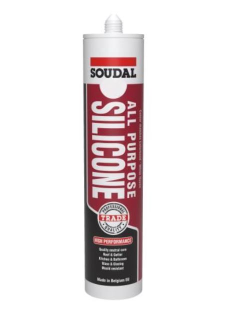 Soudal All Purpose Silicone Medium Grey 300ml x 12 131648 Pick Up In Store silicone Soudal