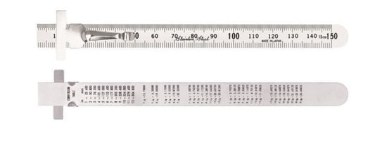 Toledo Pocket Clip Rule Double Sided Metric 150mm 150PCM Ruler Toledo