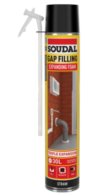 Soudal Straw Gap Filling Expanding Foam 750ml x 12 127968 Pick Up In Store Soudal Soudal