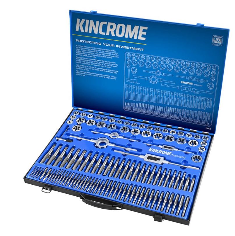 Kincrome Tap & Die Set 110 Piece NC / NF / Metric & Imperial 190822 Pick Up In Store wrench tap Kincrome