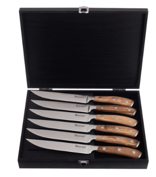 Starrett Professional 6 Piece Steak Knife Set with Case SKK-6WD Knife Starrett