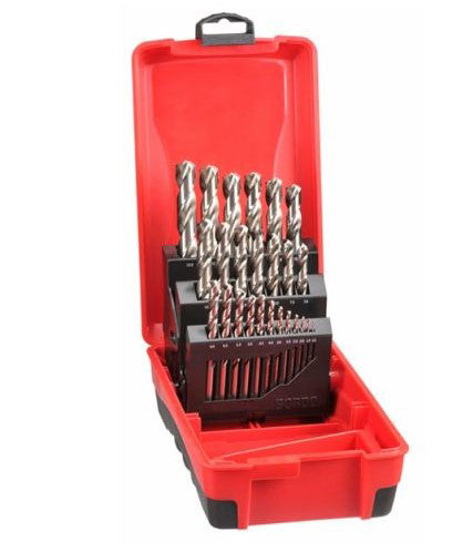 Bordo 25 Piece HSS Delta Point Bright Finish Drill Set in ABS Plastic Case 2015-M3-SDM1 Drill Bit Bordo