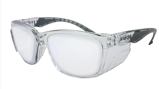 Rayzr Safety Glasses Clear Frame Clear Lens ERZ383 Safety Glasses Maxisafe