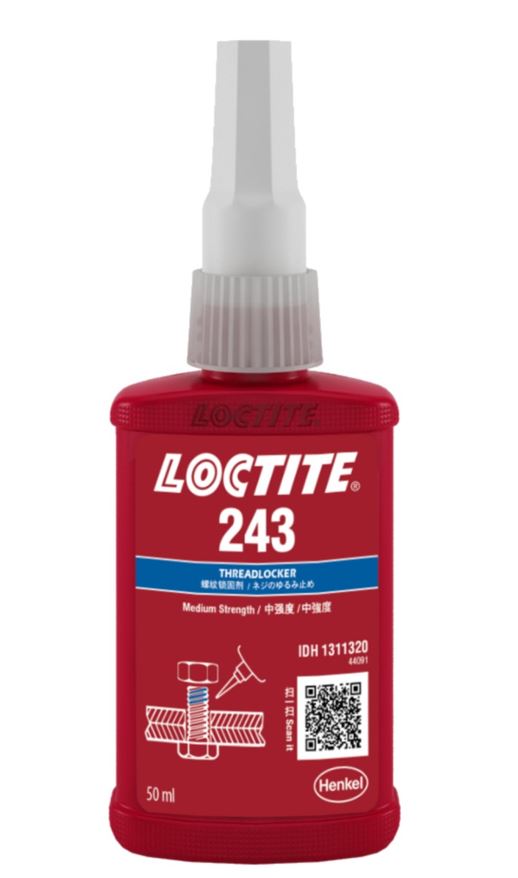 Loctite 243 Threadlocker Medium Strength Blue 50ml 243-050ML/LOCTITE Adhesive Loctite