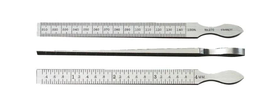 Starrett Taper Gauge .010-150in 0.3 - 4mm 0.05mm 270 gauge Starrett