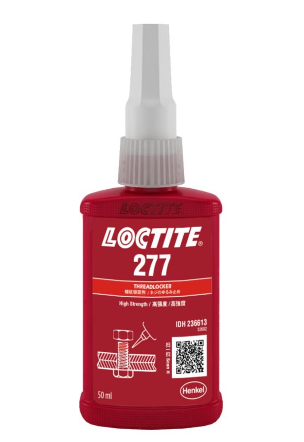 Loctite 277 Very High Strength Threadlocker Chemical Resist Red 50ml 277-050ML/LOCTITE Adhesive Loctite