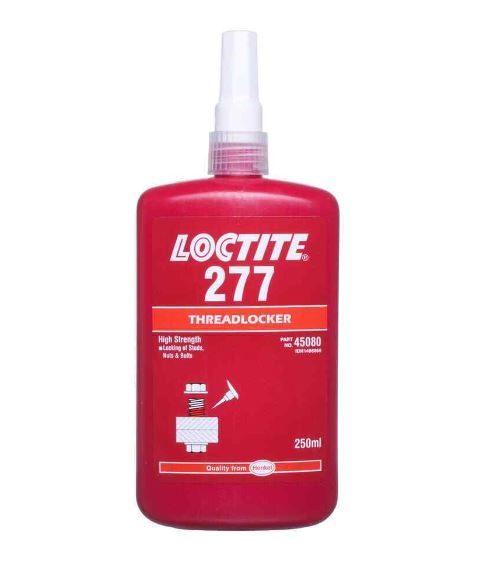 Loctite 277 Very High Strength Threadlocker Chemical Resist Red 250ml 277-250ML/LOCTITE Adhesive Loctite