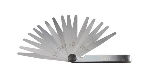 Toledo Feeler Gauge Tapered 16 Blade Metric/Imperial 0.05–0.38MM (0.002”–0.015”) 301160 gauge Toledo