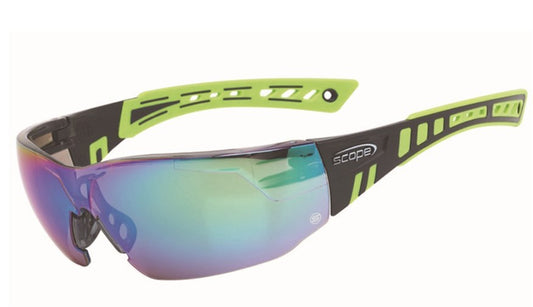 Speed Black/Green Frame Jade Mirror Lens Safety Glasses 360JM Safety Glasses Paramount Safety Products