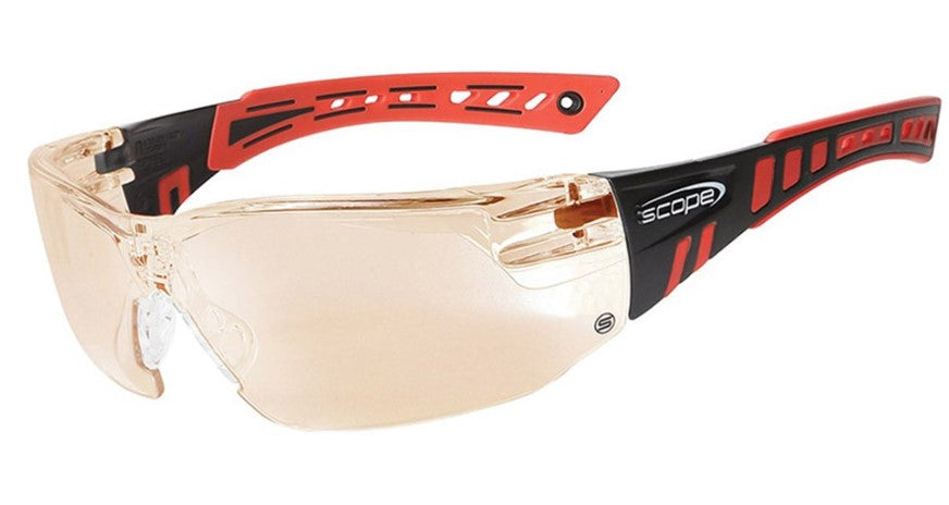 Speed Red/Black Frame AF/AS Eclipse Lens Safety Glasses 360RE Safety Glasses Paramount Safety Products