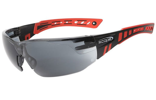 Speed Red/Black Frame Titanium AF/AS Smoke Lens Safety Glasses 360RS Safety Glasses Paramount Safety Products