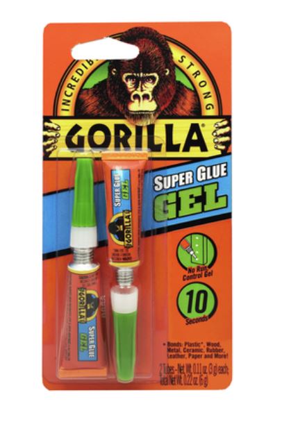 Gorilla Superglue Gel 3gm 2 pack Glue Gorilla Glues & Tapes