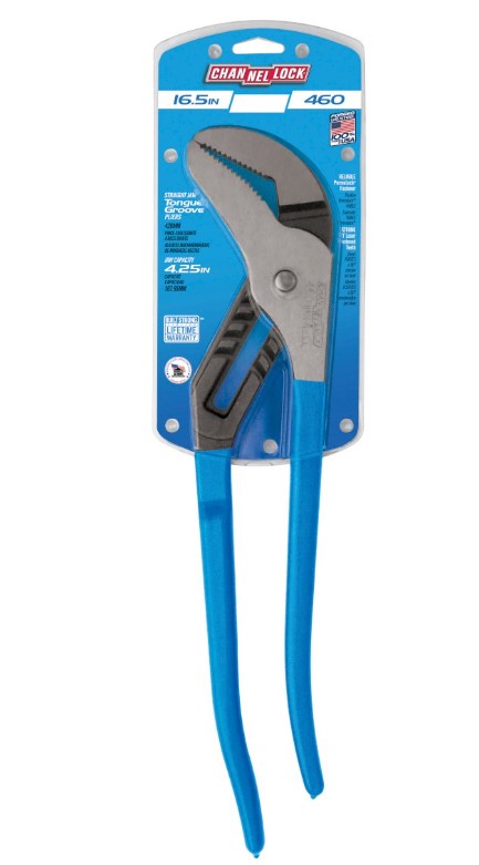 Channellock Tongue & Groove Straight Jaw Pliers 406mm 16.5 " 460 Plier and Cutters Channellock