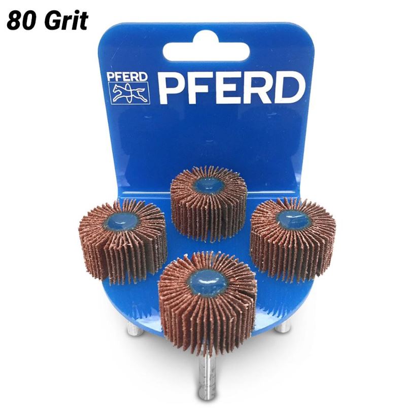 PFERD Fan Grinder 4-Pack 30 x 15mm Aluminium Oxide F3015 80 Grit 47800132 Abrasive Pferd