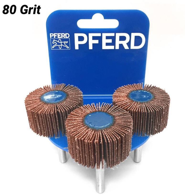 PFERD Fan Grinder 3-Pack 40 x 20mm F4020 Aluminium Oxide 80 Grit 47800134 Abrasive Pferd