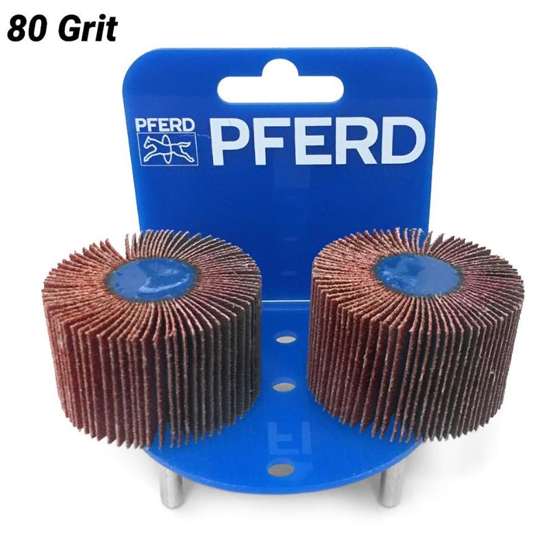 PFERD Fan Grinder 2 Pack 50 x 30mm F5030 Aluminium Oxide 80 Grit 47800136 Abrasive Pferd