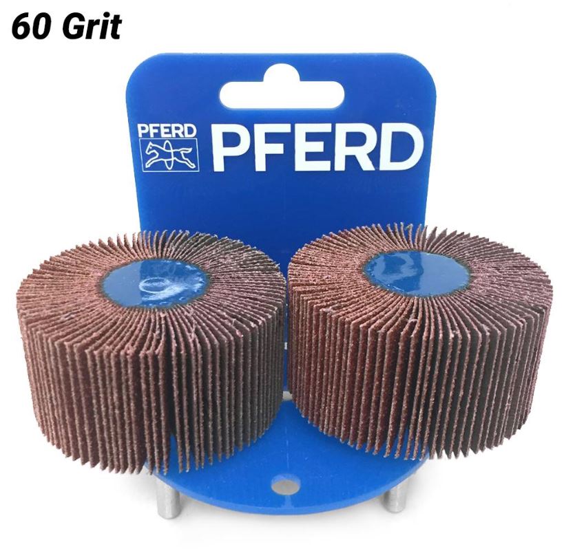 PFERD Fan Grinder 2Pack 60 x 30mm F6030 Aluminium Oxide 60 Grit 47800137 Abrasive Pferd