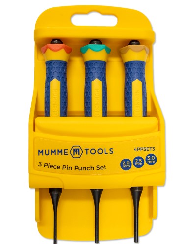 Mumme Pin Punch Set Of 3 (2.0, 2.5, 3.0mm) 4PPSET3 Nail Punch Mumme