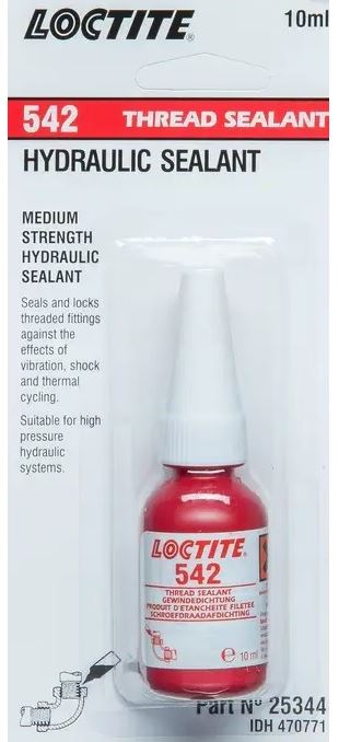 Loctite 542 Hydraulic Fast Cure Thread Sealant 10ml 542-010ML/LOCTITE Sealant Loctite