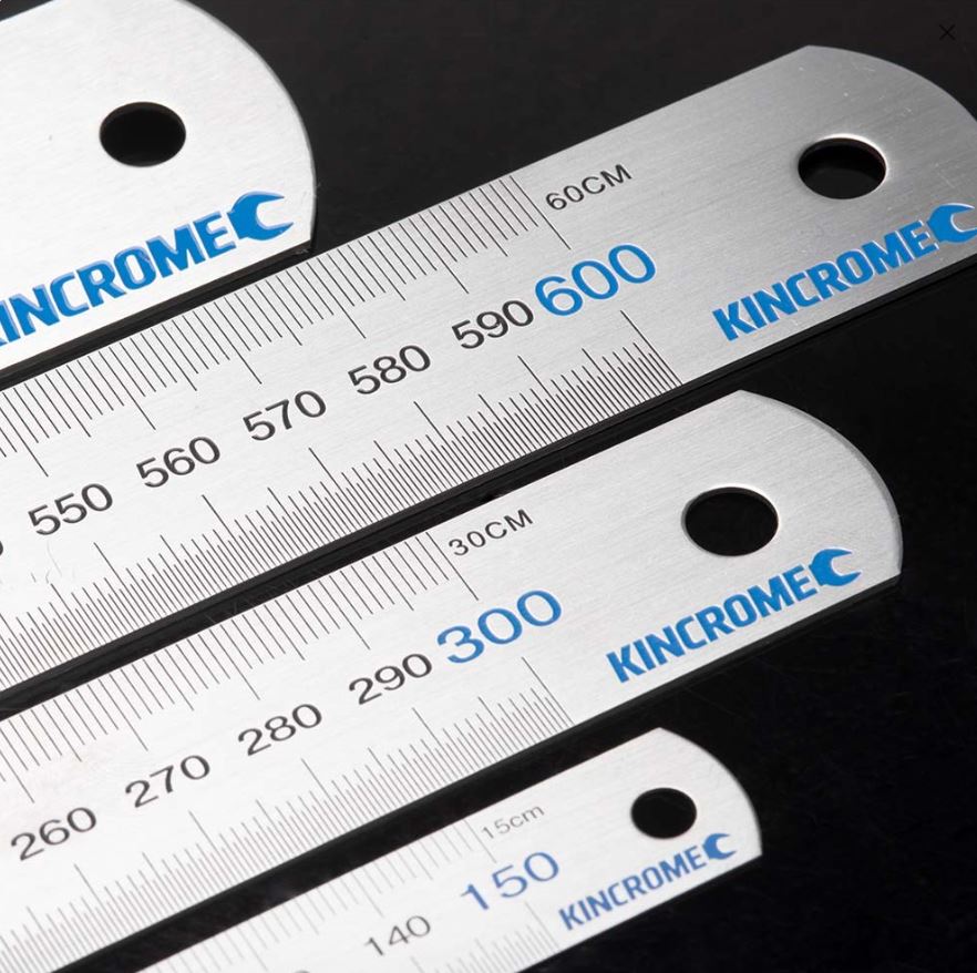 Kincrome Stainless Steel Ruler Metric 150mm 300mm 600mm 1000mm 64006 Ruler Kincrome