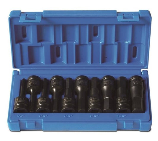 Action 10 Piece 1/2" Drive In Hex Impact Socket Set Imperial 648221001 Socket Set Action