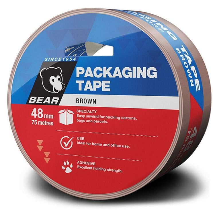 Bear Brown Packaging Tape 48mm X 75m 66623336598 tape Bear