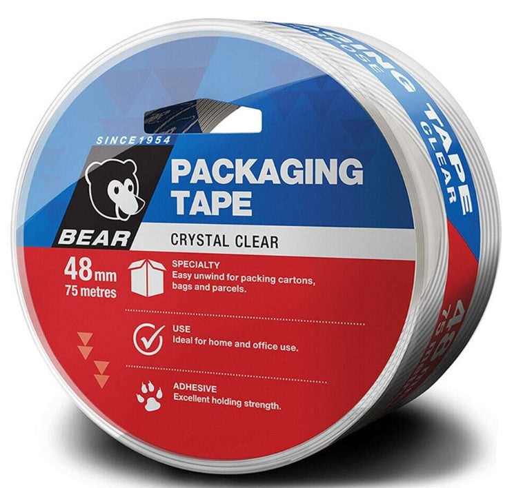 Bear Clear Packaging Tape 48mm x 75m 66623336599 tape Bear