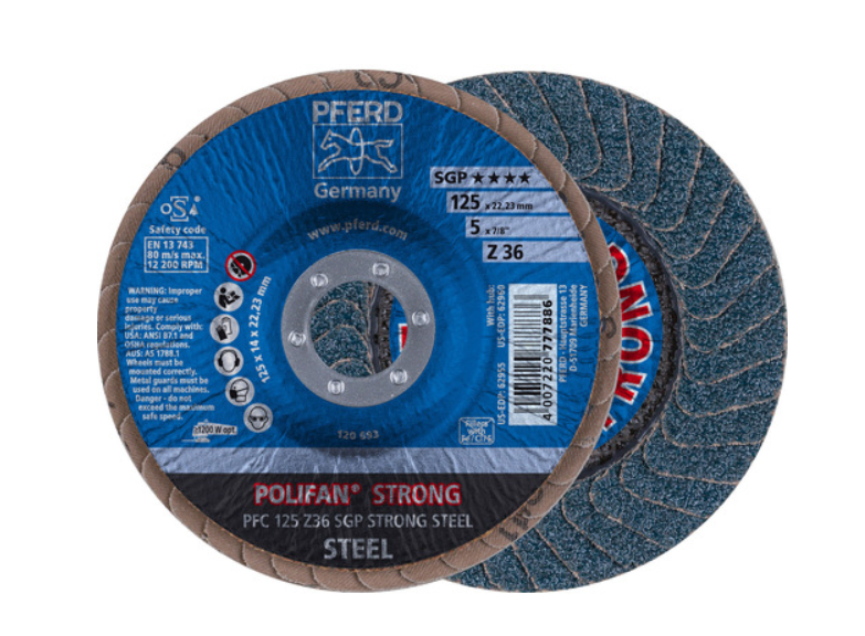 Pfred Polifan Flap Disc Zirconia - Steel Pfc 125 Z 36 Sgp-Strong 67788025 Cutting Disc Pferd