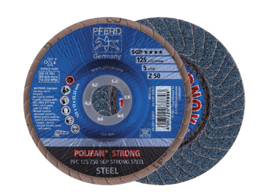 Pferd Polifan Flap Disc Zirconia Steel Pfc 125 Z 50 Sgp-Strong 67788125 Cutting Disc Pferd