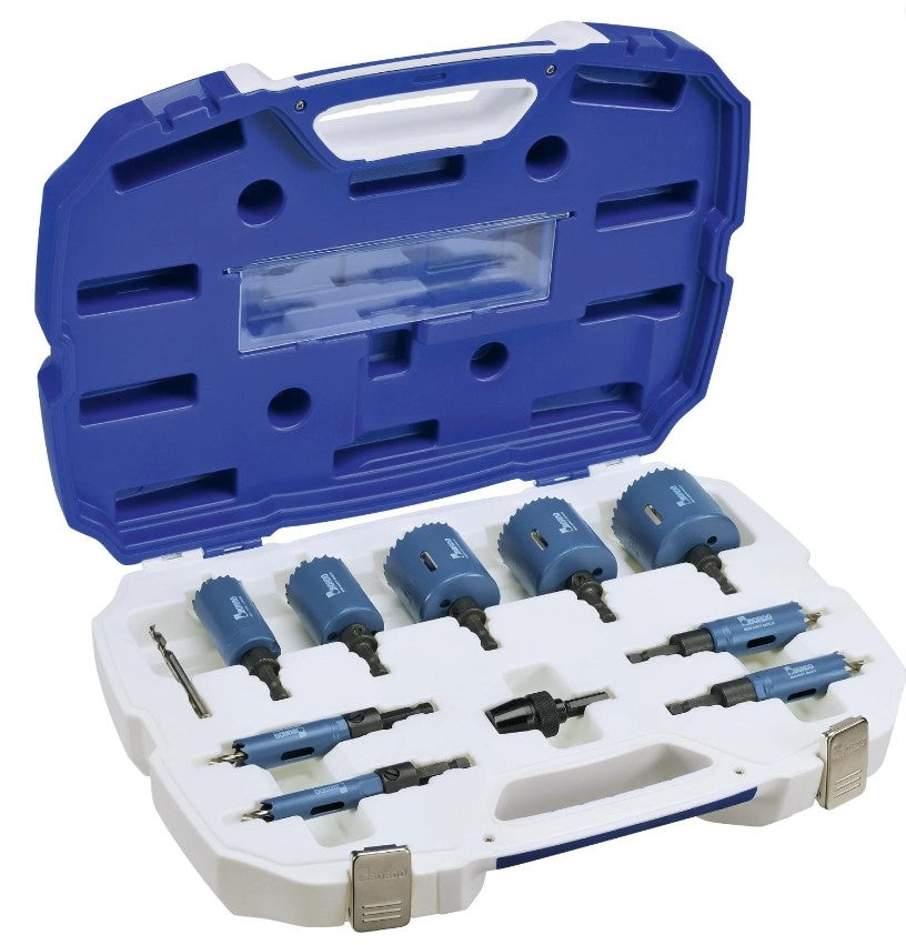 Bordo 16-60mm 11 Pce Tradesman's Hole Saw Kit 9 Hole saws 7030-S1 Holesaw Bordo