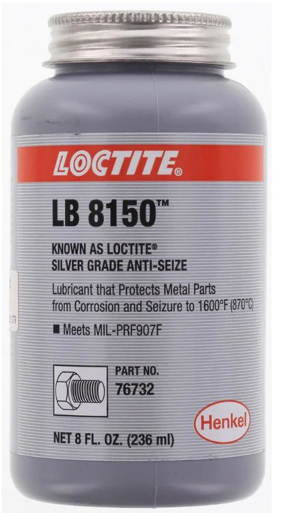 Loctite LB 8150 Silver Grade Anti Seize 236ml LB-8150-236ml/LOCTITE Lubricants Loctite